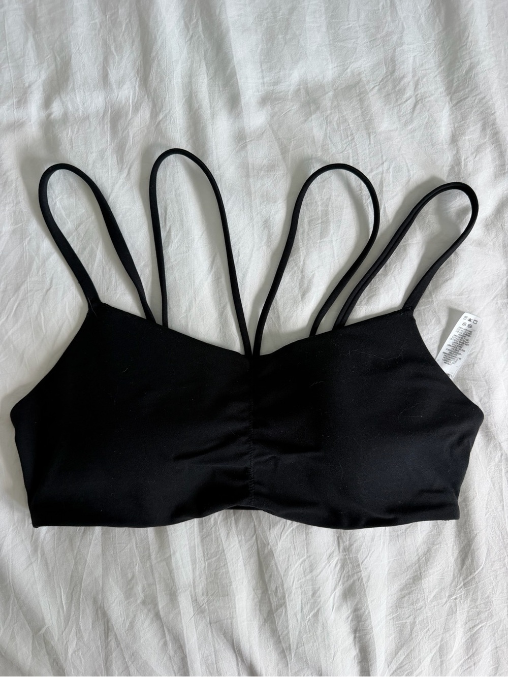 Black Strappy Sports Bra